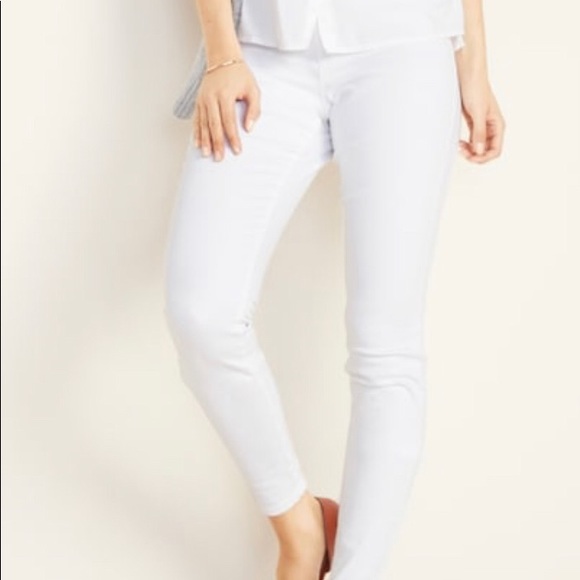 old navy rockstar jeggings white
